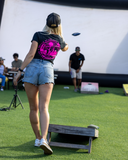 Charley's Pink T made into crop top