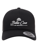 Lake Hoptacong White on Black Trucker